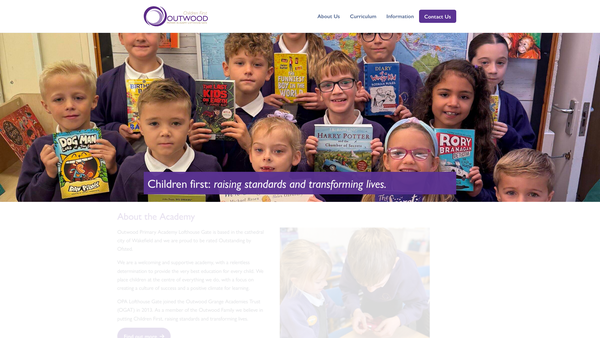Screenshot of the Outwood Primary Academy Lofthouse Gate PTFA website