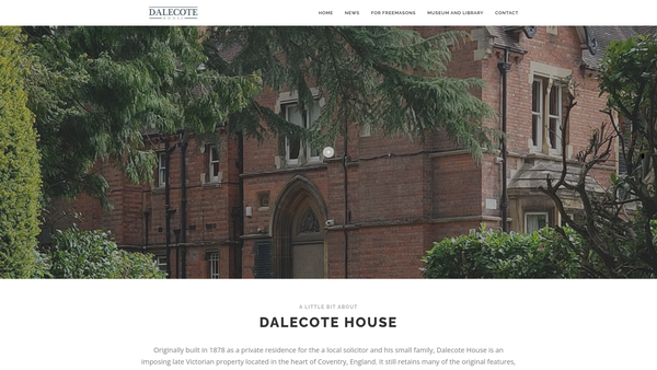 Screenshot of the Dalecote House Limited website