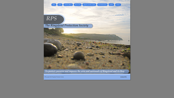 Screenshot of the The Ringstead Protection Society website