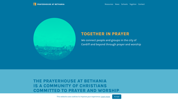 Screenshot of the Bethania Evangelical Church website