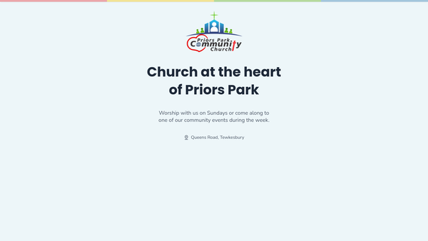 Screenshot of the Priors Park Community Church website