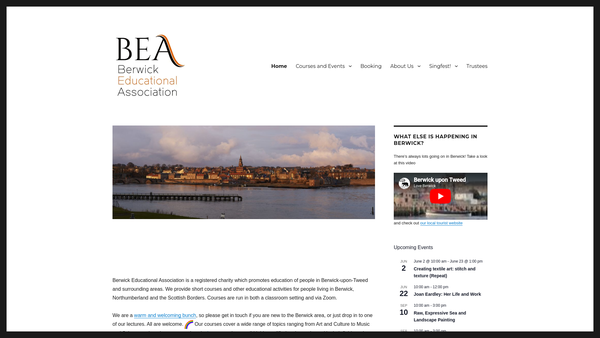Screenshot of the Berwick Educational Association website