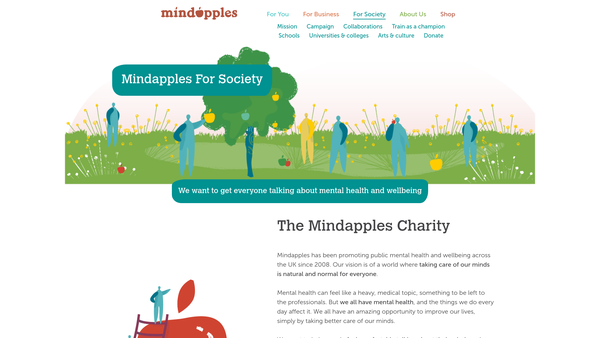 Screenshot of the Mindapples website