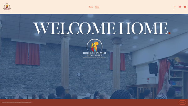 Screenshot of the House Of Prayer Ministries Plymouth website