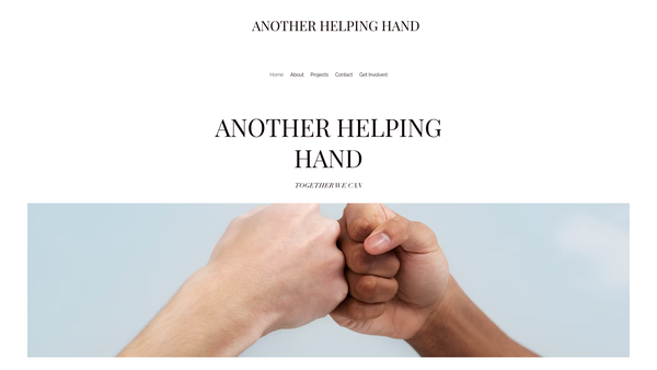 Screenshot of the Another Helping Hand website