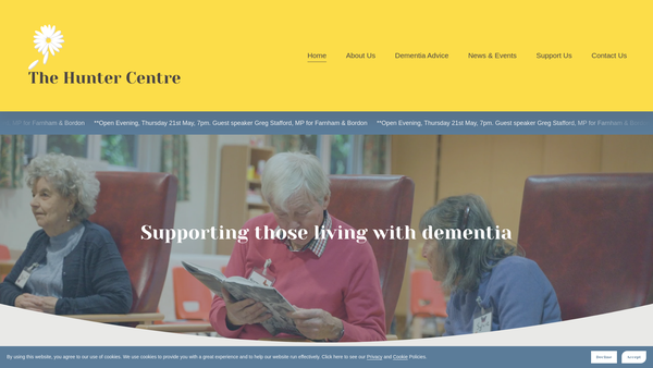 Screenshot of the The Hunter Centre website