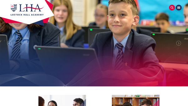Screenshot of the Friends Of Lostock Hall Academy website