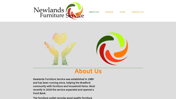 Screenshot of the Newlands Furniture Service website