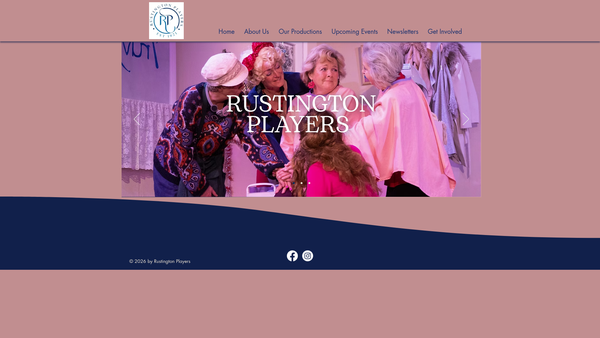 Screenshot of the The Rustington Players website