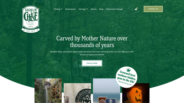 Screenshot of the The Shanklin Chine Trust website