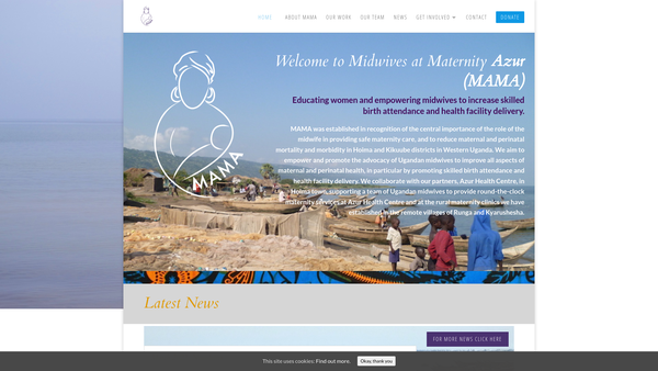 Screenshot of the Midwives At Maternity Azur (Mama) website