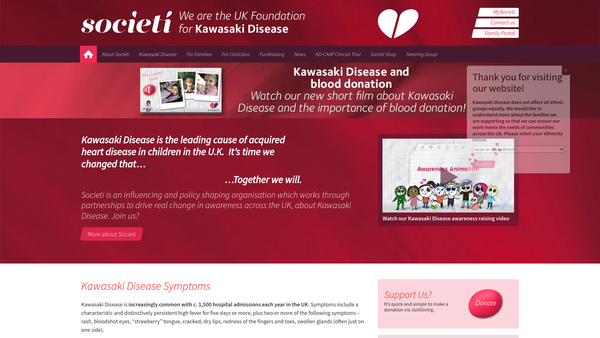Screenshot of the Societi Foundation website