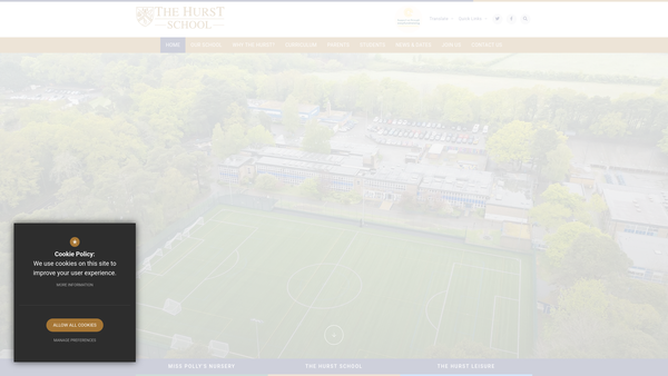 Screenshot of the The Hurst Charitable Trust website