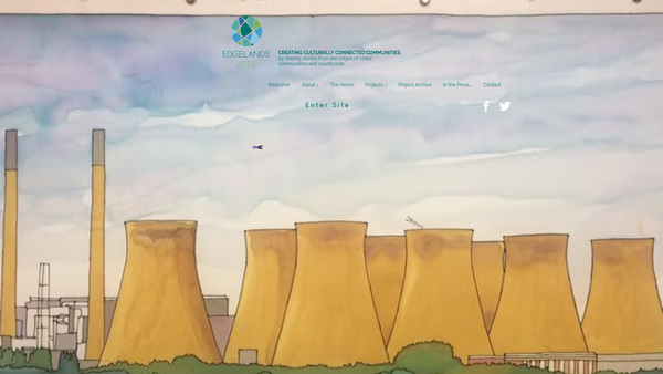 Screenshot of the Edgelands Arts website