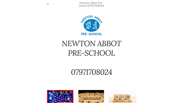 Screenshot of the Newton Abbot Preschool website