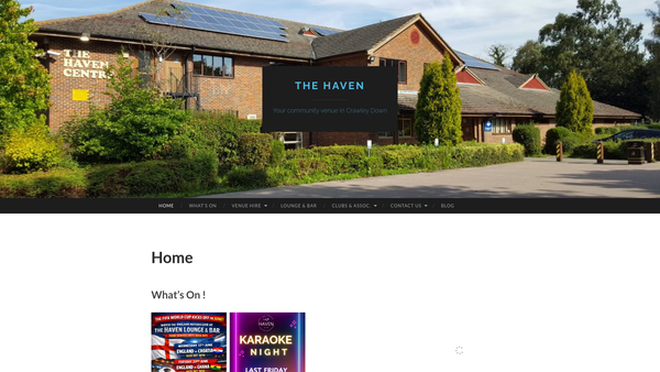 Screenshot of the Crawley Down Community Centre Association website