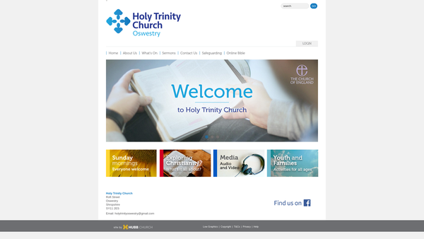 Screenshot of the The Parochial Church Council Of The Ecclesiastical Parish Of Holy Trinity, Oswestry website