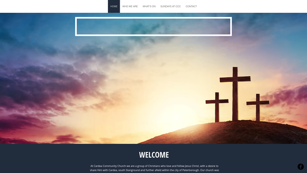 Screenshot of the Cardea Community Church website