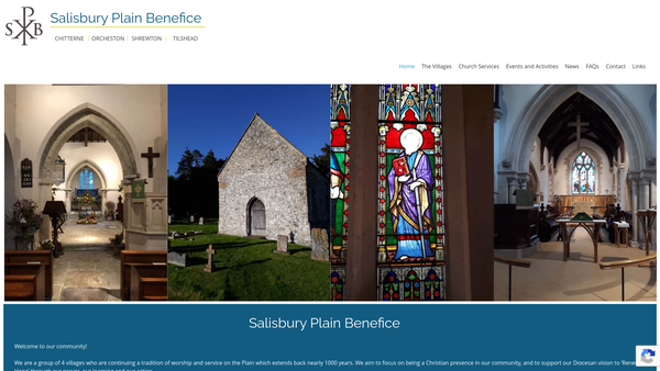 Screenshot of the The Parochial Church Council Of The Ecclesiastical Parish Of Salisbury Plain website