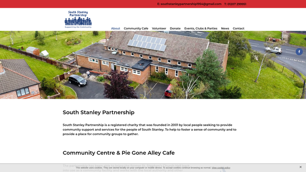 Screenshot of the The South Stanley Partnership website