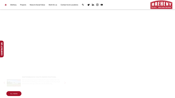 Screenshot of the Breheny Charitable Foundation website