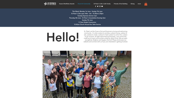 Screenshot of the The Parochial Church Council Of The Ecclesiastical Parish Of Chester Saint Peter website