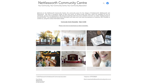 Screenshot of the Plawsworth And Kimblesworth Community Centre And Recreation Ground website