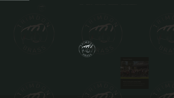 Screenshot of the Trimdon Concert Brass Band website