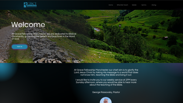 Screenshot of the Grace Fellowship Manchester website