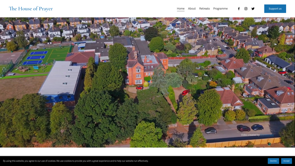 Screenshot of the Sisters Of The Christian Retreat website
