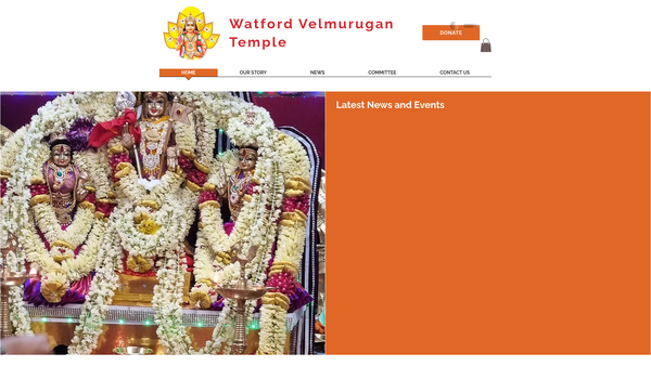 Screenshot of the Watford Velmurugan Trust (Wvmt UK) website