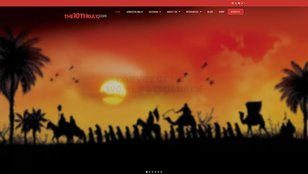 Screenshot of the The10thday.com website