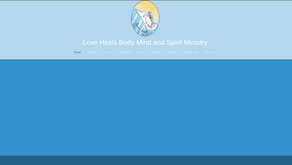 Screenshot of the Love Heals Body Mind And Spirit Ministry website