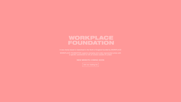 Screenshot of the Workplace Foundation website