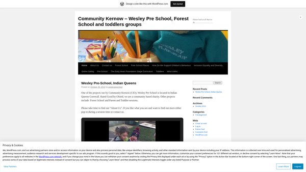 Screenshot of the Community Kernow website