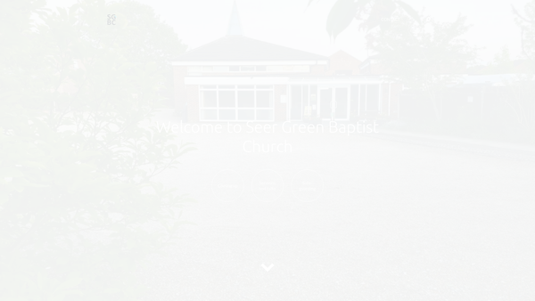 Screenshot of the Seer Green Baptist Church website