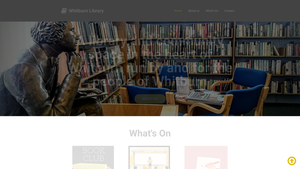 Screenshot of the Friends Of Whitburn Library website