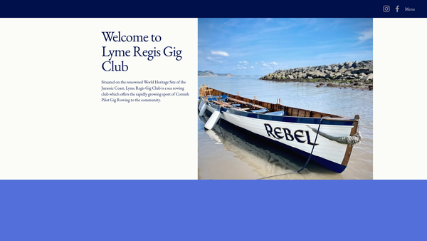 Screenshot of the Lyme Regis Gig Club website