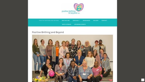 Screenshot of the Positive Birthing And Beyond CIO website