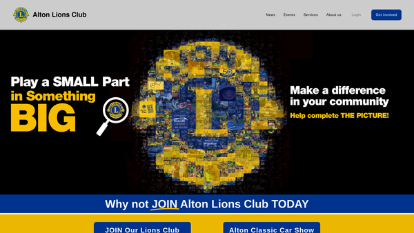 Screenshot of the Alton Lions Club (CIO) website