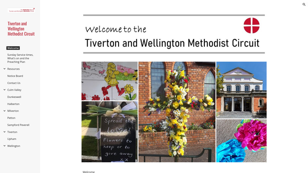 Screenshot of the Tiverton United Church (Methodist And Urc) website