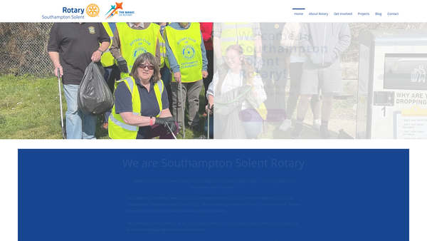 Screenshot of the Rotary Club of Southampton Solent Trust Fund website