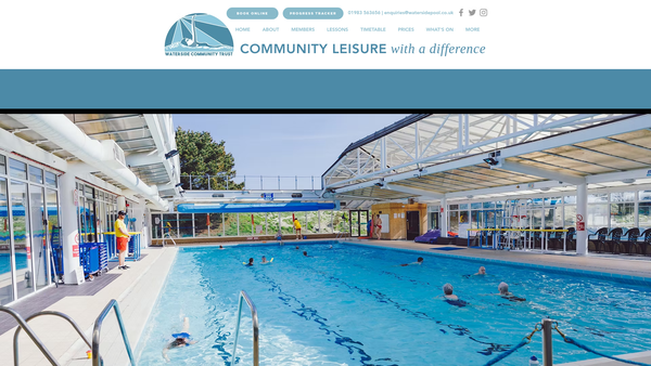 Screenshot of the Waterside Community Trust website