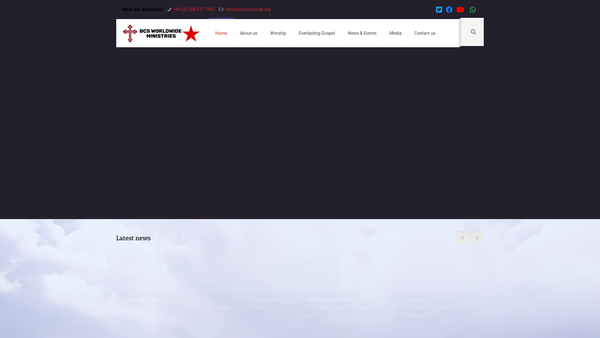 Screenshot of the Bcs Worldwide Ministries Limited website