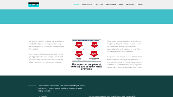 Screenshot of the Xtrax (Hastings And Rother) website