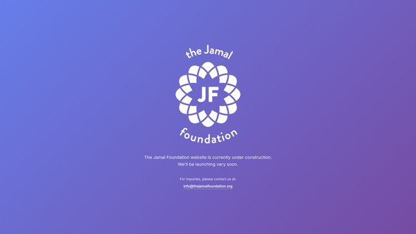 Screenshot of the The Jamal Foundation website