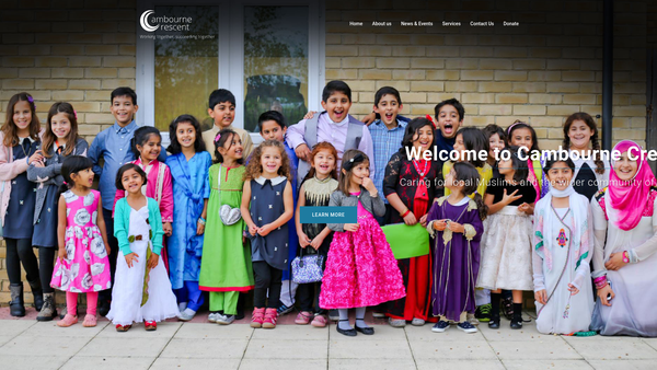 Screenshot of the Cambourne Crescent website