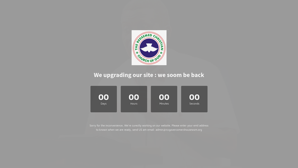 Screenshot of the The Redeemed Christian Church Of God Overcomers House Weston-Super-Mare website