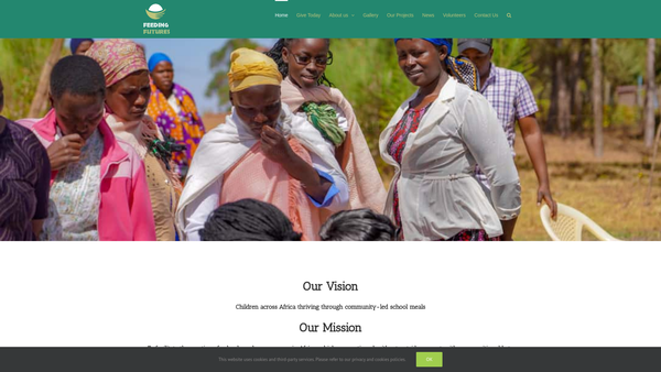 Screenshot of the Feeding Futures website
