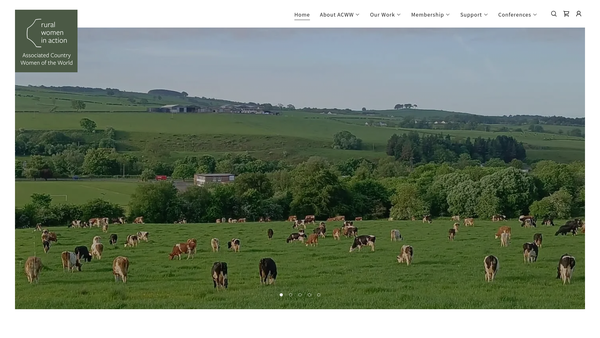Screenshot of the Associated Country Women Of The World website